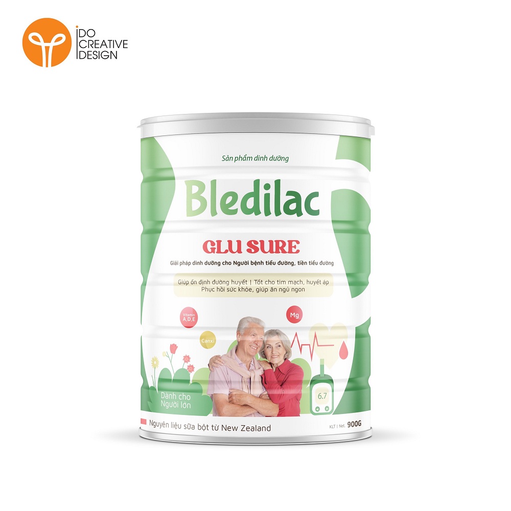 Sữa bột Bledilac Glusure (cho người bệnh tiểu đường giúp ổn định đường huyết)